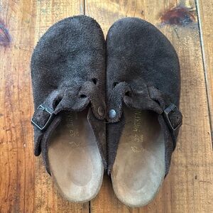Birkenstock Brown clogs with Contoured Footbed